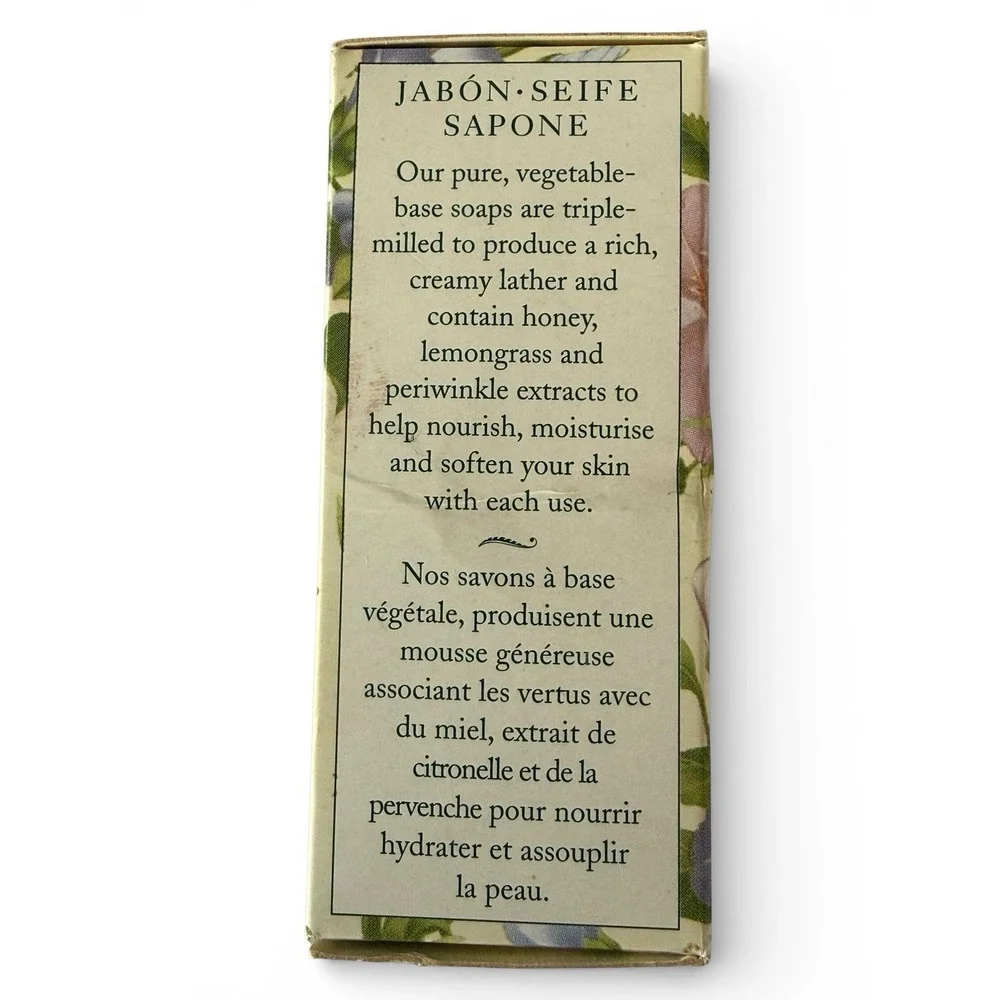 TWO NEW Crabtree‎ Evelyn SUMMER HILL Single Bar Bath Soap 100g 3.5 DISCONTINUED